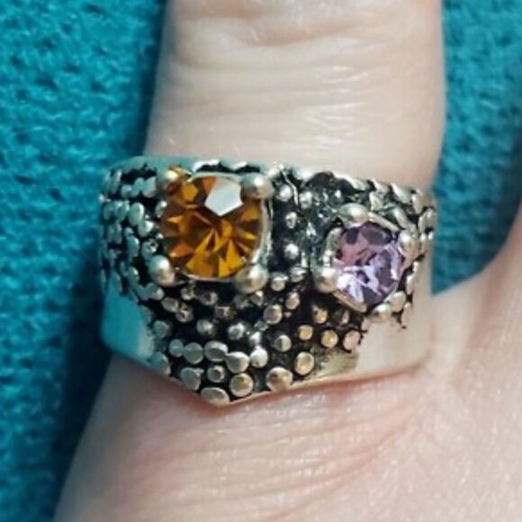 Boho diamond ring A183 - Picture 2 of 4